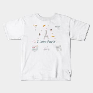 I love Paris Kids T-Shirt